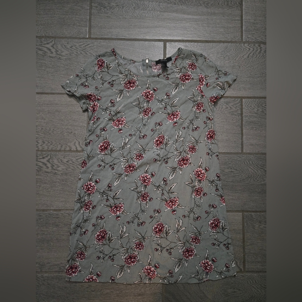 Forever 21 Gray Floral Dress
